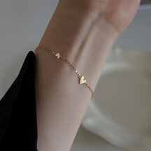 Pulsera Corazones Dorados